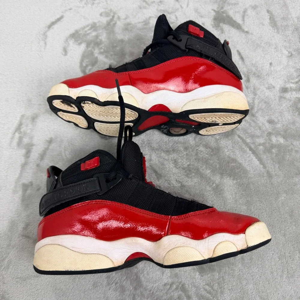 Jordan 6 Rings Bred‎ Red Black White 323419-060 Men's Size 4Y Sneakers